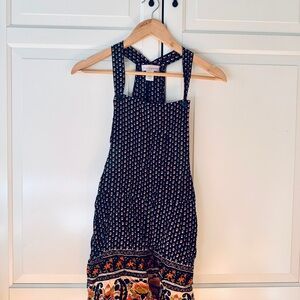 Band of Gypsies Black and Orange Patterned Romper